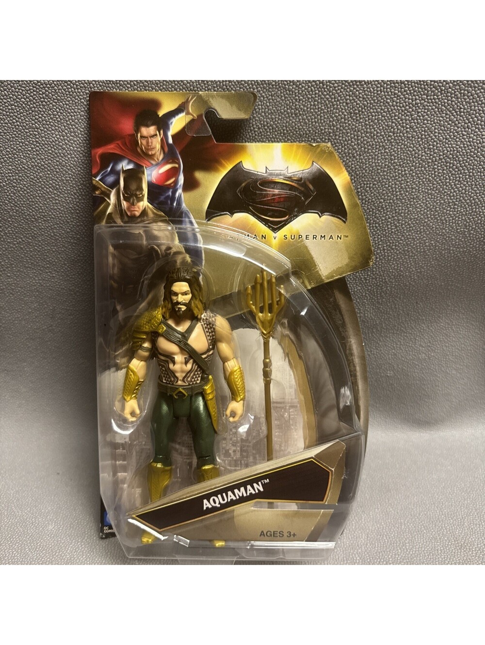 AquaMan 6" Action Figure With Trident 2015 DC Comics Batman Vs Superman Mattel